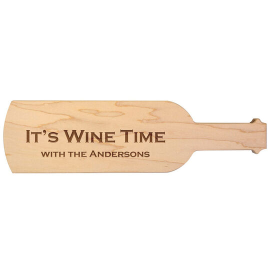 It's Wine Time 15-inch Maple Board